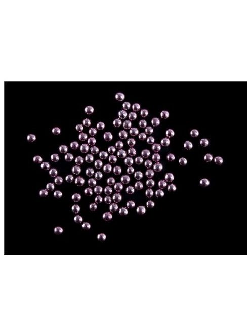 Dekor cukorgyöngy metál rózsaszín 5 mm  40 G