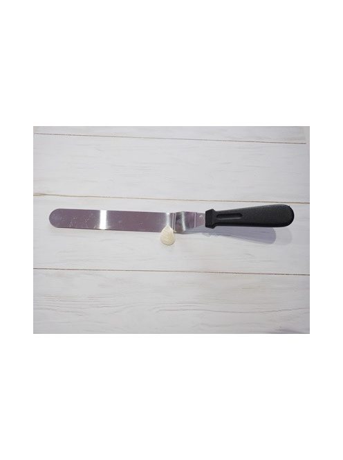 Fém kenőkés, spatula, cukrászkés hajlított 25 cm