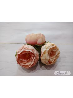 Selyem Bazsarózsafej Krém-rózsaszín
