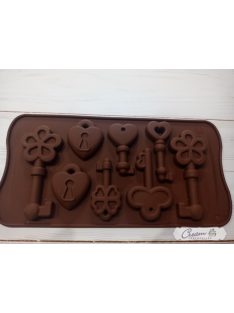 Csokoládé készítő szilikon : Kulcs, lakat
